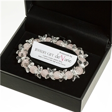 日本原装进口高级玫瑰红水晶手链