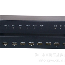 HDMI分配器2x82进8出1.3B1.4V3D功能HDMI切换分配器二进八