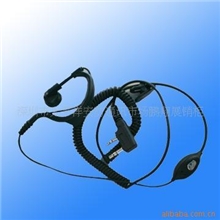 对讲机黑色曲线耳挂式耳机批发零售优惠供应对讲机耳机