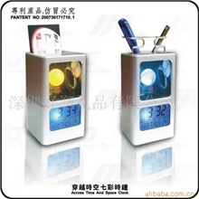 供应七彩笔筒、穿越时空七彩时钟、新奇特礼品