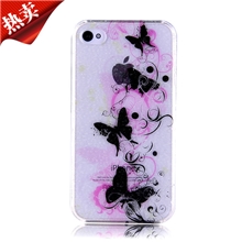 优质正品苹果手机壳iphone4彩印雨滴苹果手机保护套混图混批