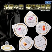 正品欧米加茄水晶之恋果冻避孕套超薄大油量安全套成人性用品