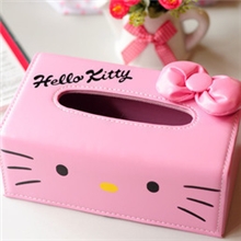 可爱hellokittyPU纸巾盒套车载纸巾抽纸巾套