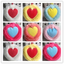 1387韩版保暖耳套女冬可爱心形耳包仿兔毛皮草耳罩爱心耳罩