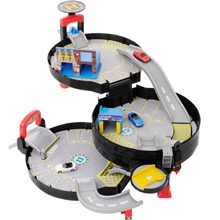 英国TEAMSTERZ正版停车场便携轮胎式三层汽车公园儿童拼装玩具