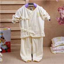 特价宝洁专柜正品竹纤维婴儿内衣套装素色开裆婴儿服3520