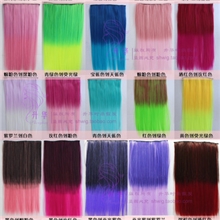 五卡直渐变发片彩色接发片彩色发片五卡发片彩色假发接发束