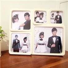 直销韩式叠五组合塑料亚克力摆台影楼婚纱照艺术照儿童相框相架