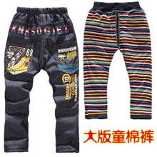 低价中大童男童棉裤5-10岁儿童棉裤批发大版便宜儿童牛仔棉裤