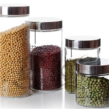圆形玻璃茶叶罐玻璃密封罐储物罐保鲜瓶干果罐玻璃罐