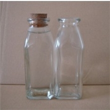 350ML方形泡茶瓶花茶木塞玻璃瓶