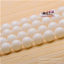 批发AAA级天然砗磲圆珠半成品散珠水晶饰品手链批发天然水晶
