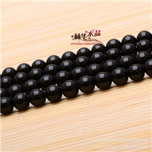 天然AAA级黑玛瑙散珠圆珠手链珠散珠东海天然水晶半成品批发