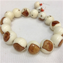 批发精品白麒麟眼菩提子纯手工磨不带隔珠手串15mm左右佛珠