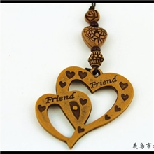 【厂家直销】心形仿桃木手机挂件精致义乌小商品优质地摊货源