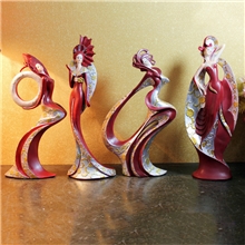 创意现代树脂家居摆件工艺礼品美女人物喜庆婚房摆设软装饰界