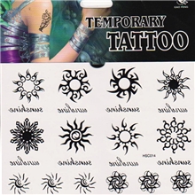 纹身贴纹身贴纸男防水女太阳花风火轮手臂脚踝骨纹身厂家批发