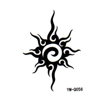 文纹身贴纸男防水女手臂纹身几何标志古老图腾厂家批发