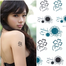 纹身贴纸男防水女花向阳花向日葵身体彩绘一次性刺青纹身