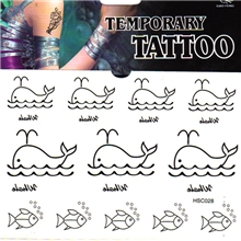 身体彩绘纹身贴纸防水男女假纹身刺青遮疤痕海豚鱼图腾