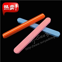 美甲工具批发彩色海绵指甲锉细磨指甲表面纹路不伤甲不毛刺