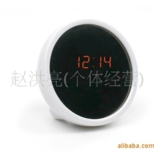 创意闹钟美人镜电子时钟LED静音魔镜可作镜子礼物化妆镜闹钟