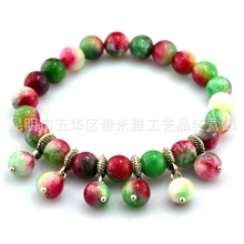 民族饰品七彩玉苹果石手链批发支持混批厂家直销饰品