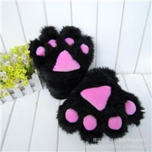 猫爪子手套情侣熊掌卡通手套道具毛绒玩具表演道具