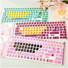 清爽可爱笔记本键盘贴膜英文字母台式机电脑保护贴膜厂价批发