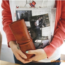 简约暮光之城皮质创意笔袋化妆包可爱收纳袋文具袋可压印LOGO