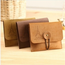 日韩国韩版复古优雅铁塔绕扣小零钱包/钥匙包