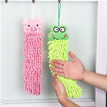 创意可爱卡通头擦手巾可挂式擦拭巾超细纤维雪尼尔毛巾超吸水