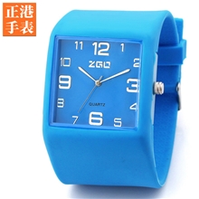 Zgo硅胶表带手表儿童手表高中学生手表环保硅胶石英表批发女表