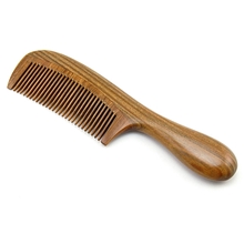 批发供应高档礼物美发梳正品加厚天然檀木梳子正宗绿玉檀香梳