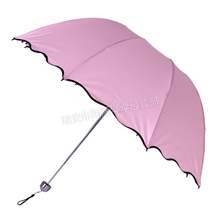温州精美晴雨伞批发供应素色荷叶边伞YH-010定制广告伞印logo