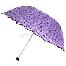 黑胶荷叶边晴雨伞专业批发销售款式精美价格合理YH-014