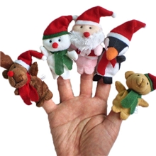 圣诞指偶可爱卡通人物造型手指偶圣诞儿童节说故事輔導教具