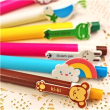 韩尚汇&there4;韩国文具批发卡通圆珠笔日韩文具彩虹笔6款特价2007