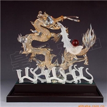 水晶马摆件供应:水晶龙龙凤水晶工艺品摆设婚庆礼品水晶