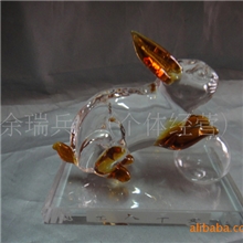 水晶马摆件兔子香水座,水晶兔子,汽车香水瓶水晶
