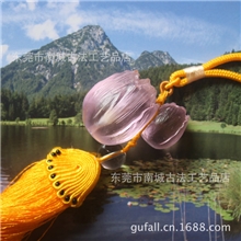 琉璃产地直供节日礼品厂家特惠汽车挂件七夕郁金香