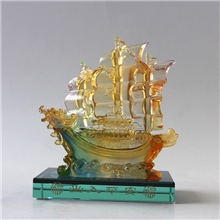 琉璃工艺品厂家批发新款车载香水座系列一帆风顺