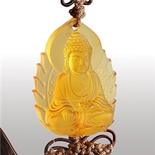 供应汽车挂件水晶琉璃车挂汽车挂饰品平安符如来佛厂家免费加盟