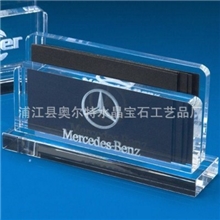 （特价）水晶名片夹图案特制办公摆件水晶订做浦江水晶批发