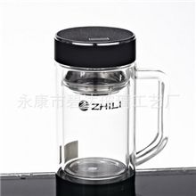 【可靠品质】防烫玻璃茶杯礼品水晶玻璃茶杯双层玻璃茶杯