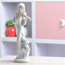 装饰品工艺品家居饰品摆设现代时尚陶瓷雕塑摆件西洋女小提琴