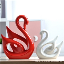 景德镇现代时尚简约陶瓷工艺品批发家居饰品创意结婚礼物情侣天鹅