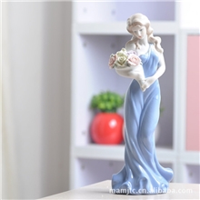现代时尚装饰品摆设结婚礼物陶瓷工艺品摆件欧式西洋女捧花女