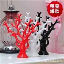 景德镇创意家居饰品陶瓷工艺品摆设装饰摆件结婚礼物发财树