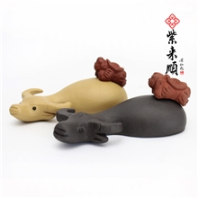 紫来顺35103宜兴紫砂茶玩茶宠牧童牛特价爆款泥人生动批发